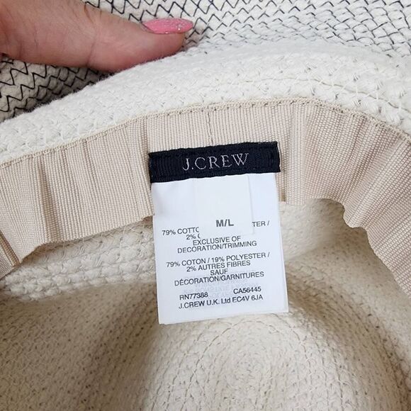 J.Crew Floppy Sun Hat White Size M/L - Picture 3 of 10